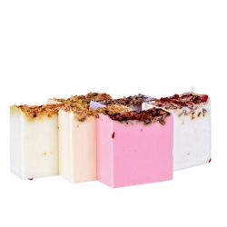 flower petals hand made soap