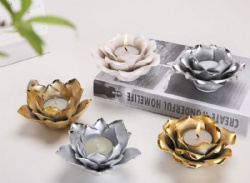 ceramic rose tea light candle holder