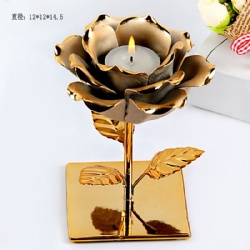 ceramic rose tea light candle holder